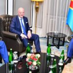 Gianni Infantino et Patrice Motsepe chez Félix Tshisekedi