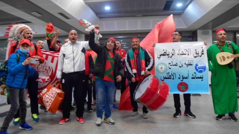 supporteur marocains Kinshasa rdc congo barrage mondiale 2022