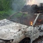 véhicules incendiés par les ADF sur l'axe Beni Kasindi