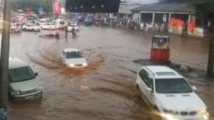 une pluie diluvienne à Bukavu