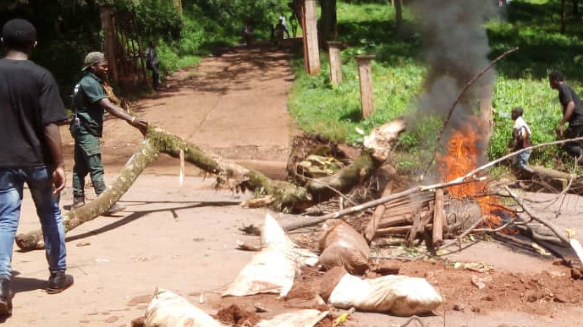 Les étudiants barricadent la RN2 sud kivu