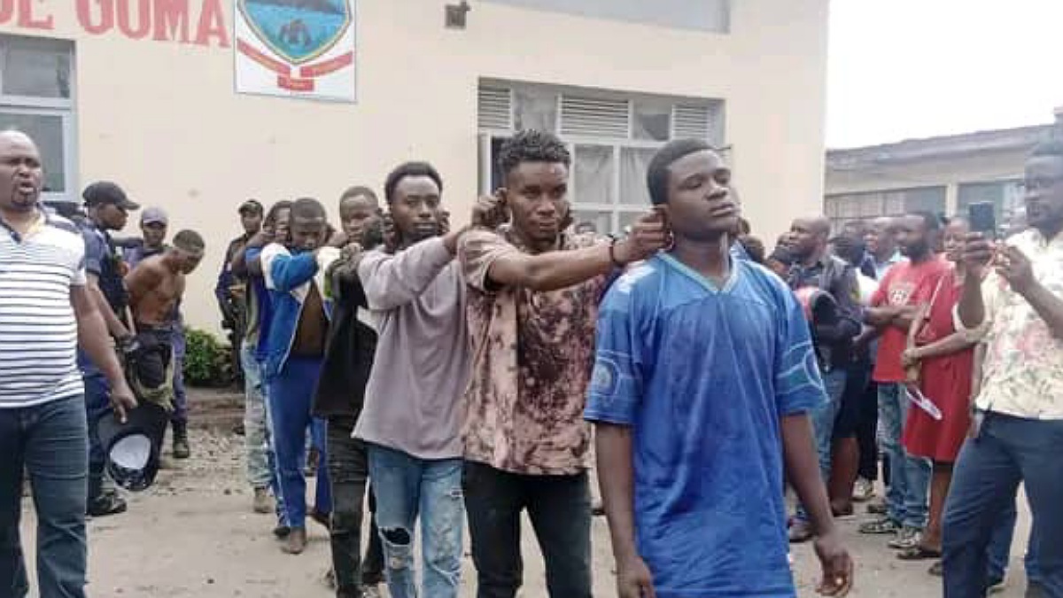 Goma : 13 présumés criminels présentés à la presse