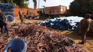 Haut-Katanga La PNC intercepte une importante cargaison de bobines et bornes de transformateurs en cuivre