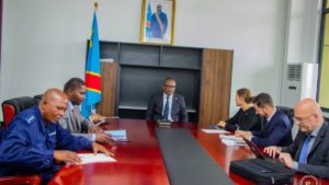 La mission d'observation électorale de l'UE en RDC en préparation réunion entre le VPM Kazadi Peter et Vincent Ringenbert
