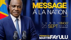 Martin Fayulu message à la Nation 2023