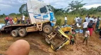 Haut-Katanga : Collision mortelle entre un camion et un Mini-Bus fait 18 morts