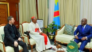 le cardinal Fridolin Ambongo chez Félix Tshisekedi