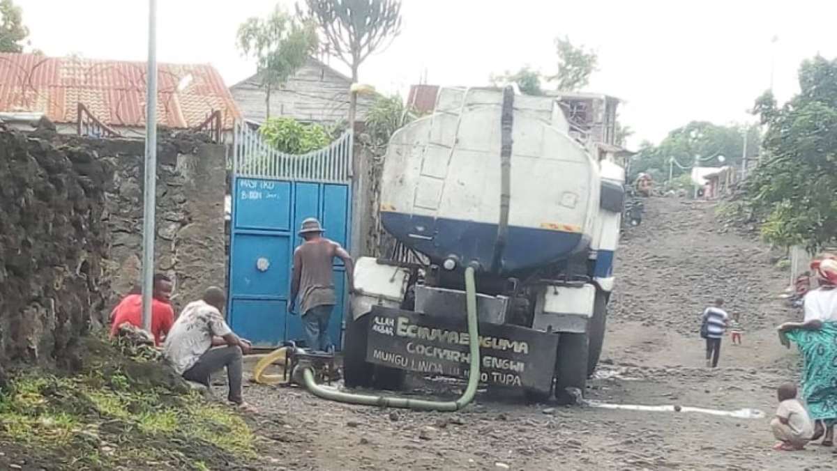 Goma Les transporteurs d’eau en grève illimitée