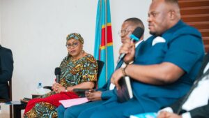 Kinshasa marché de la Liberté Judith Suminwa et Daniel Bumba