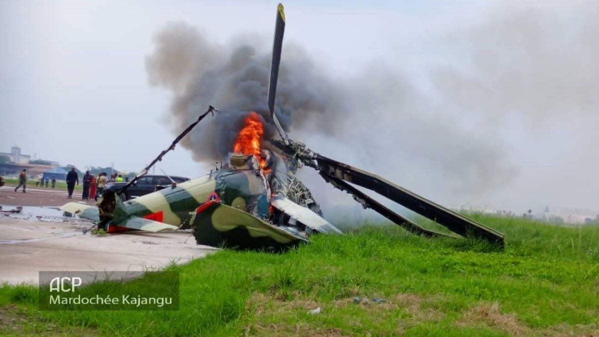 Crash hélicoptère ndolo kinshasa