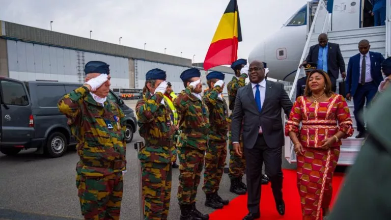 Felix tshisekedi bruxelles belgique arrivée
