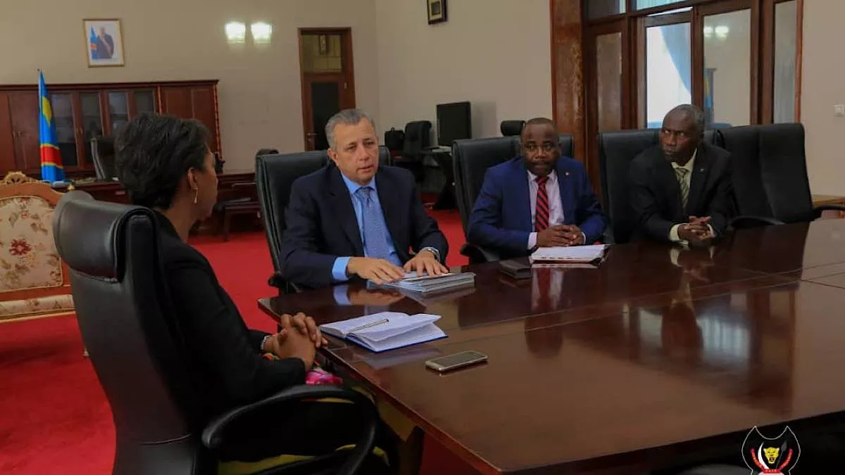 RDC: Jeannine Mabunda a conféré jeudi avec le Gouverneur Bamanisa notamment sur la création de nouvelles unités de la PNC en Ituri