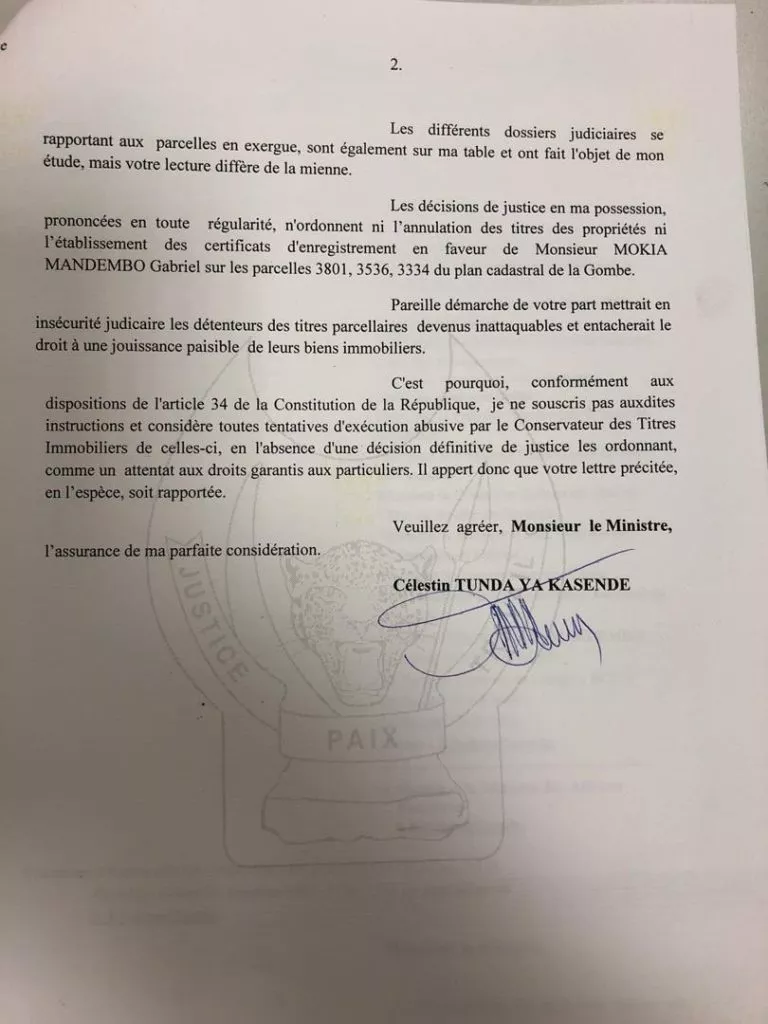 affaire parcel mokia ngoy kasanji