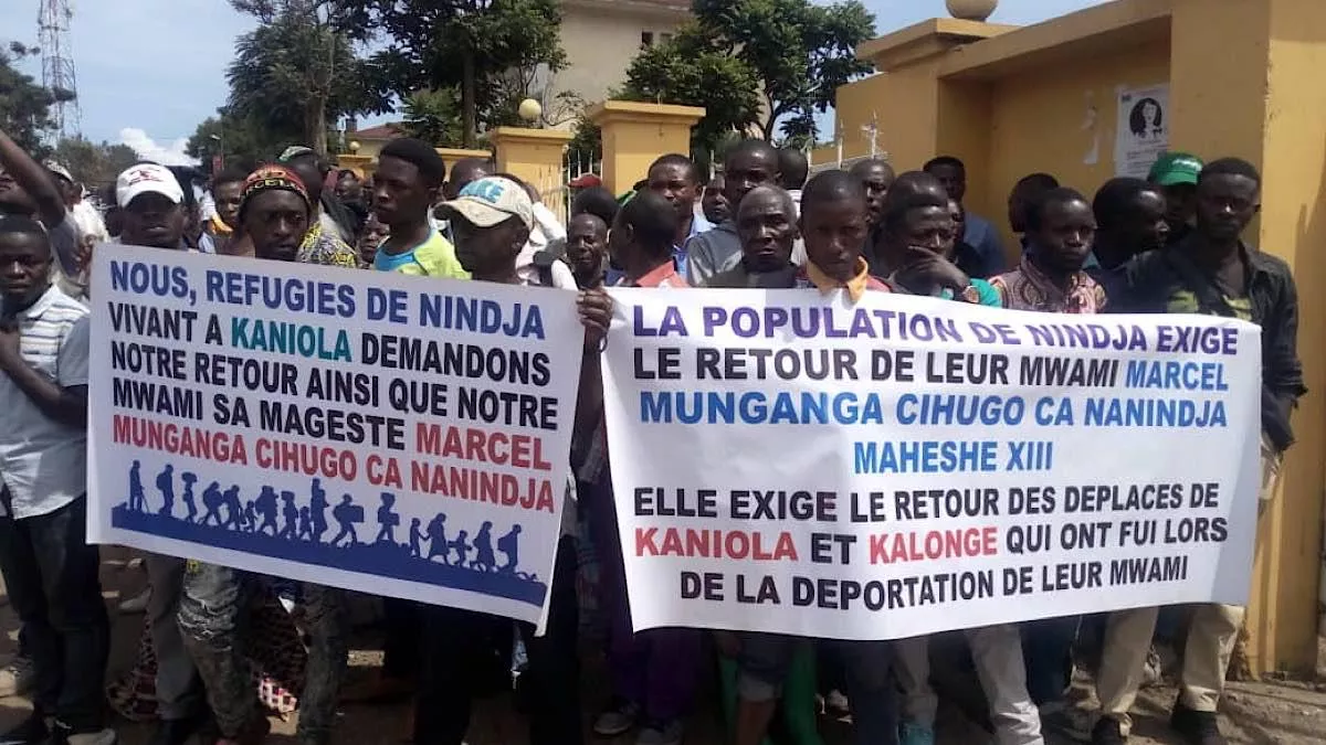 Sud-Kivu : les déportés de Nindja en sit-in de deux jours à l’Assemblée provinciale pour exiger leur retour et celui de leur Mwami dans la chefferie