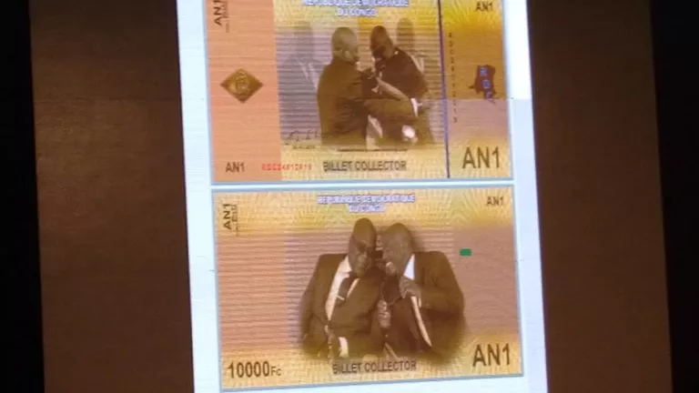 monnaie billet 10.000 francs congolais Felix et Kabila