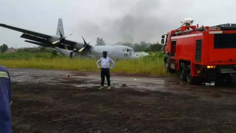 Crash d’avion militaire sud africain à Goma