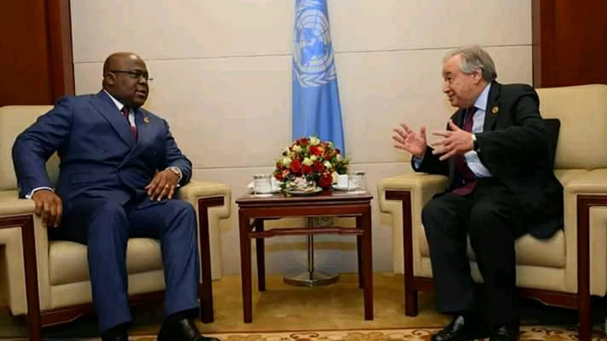 Sommet UA : Félix Tshisekedi a échangé ce matin avec Antonio Guterres à Addis-Abeba