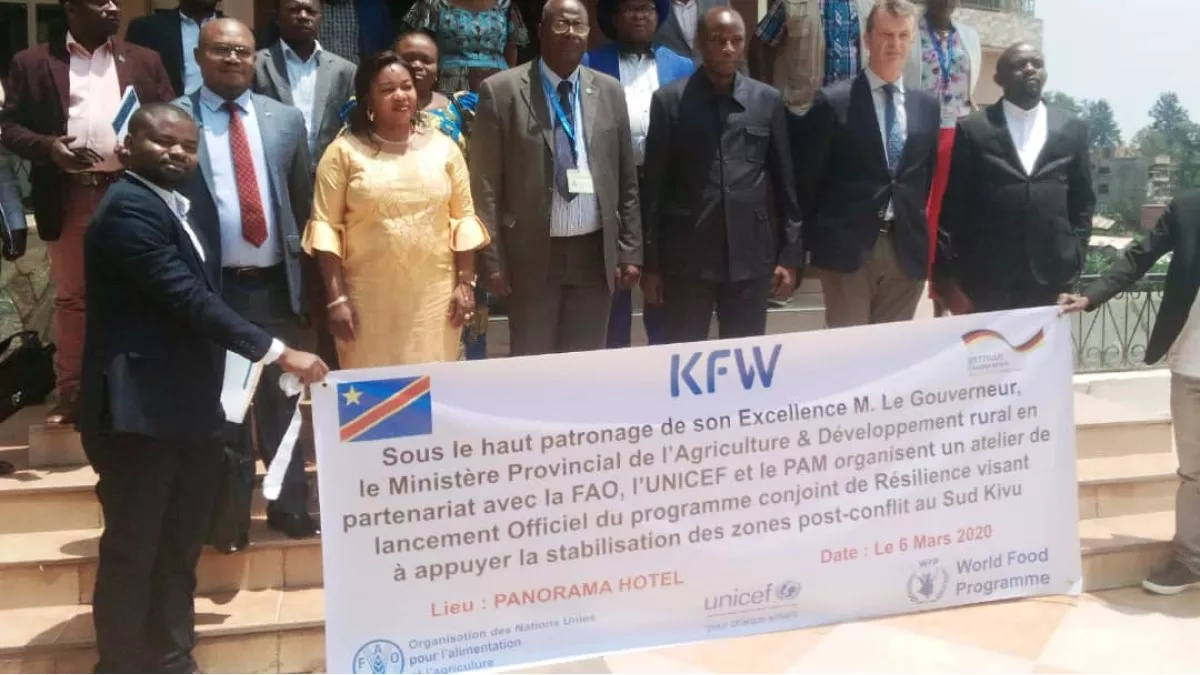 Sud-Kivu : Le trio FAO, PAM et UNICEF lance un programme conjoint de résilience pour appuyer la stabilisation des zones post conflit