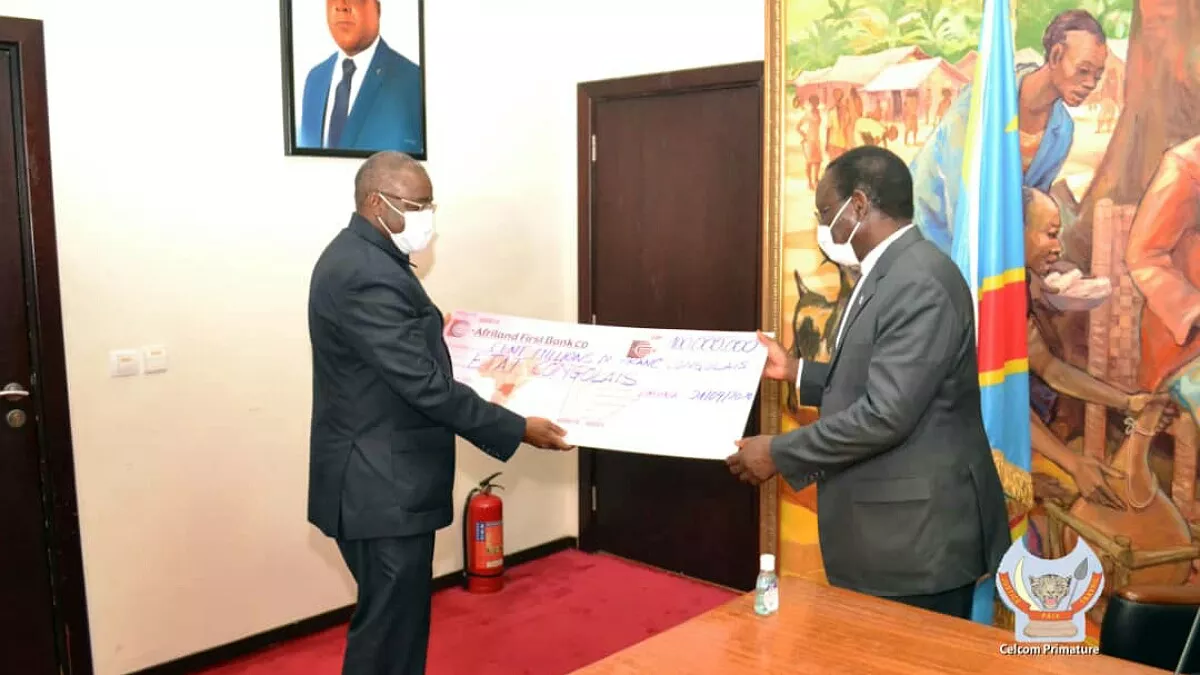COVID-19/RDC : Afriland First Bank verse une contribution numéraire de 100 millions CDF