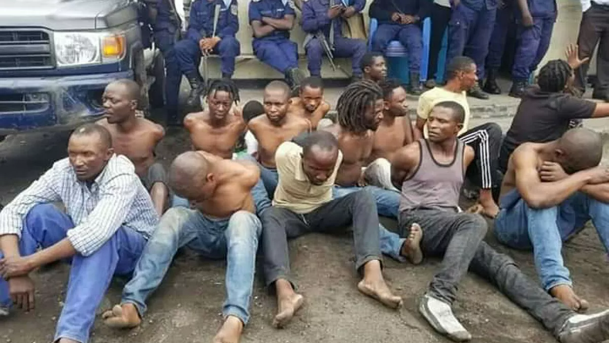 Insécurité au Nord-Kivu : 15 présumés criminels présentés par la police devant la presse à Goma
