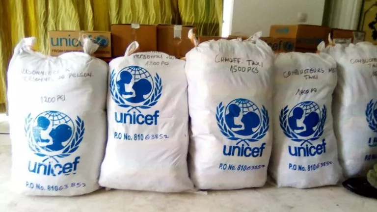 l'UNICEF lance la distribution de 79.000 masques de protection à Goma