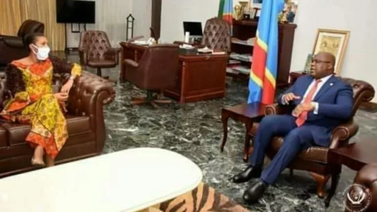 Jeanine Mabunda et Felix Tshisekedi