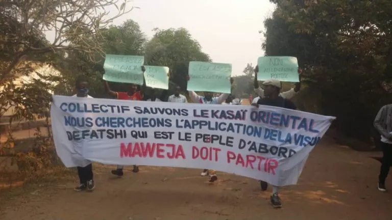 Mbuji Mayi marche anti Jean Maweja Muteba