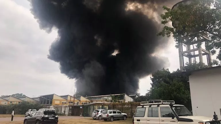 incendie dépôt unicef kinshasa