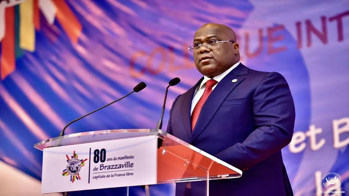 RDC-Colloque sur les 80 ans du manifeste de Brazzaville : Félix Tshisekedi a appelé à la solidarité africaine pour éradiquer les forces négatives à l’Est