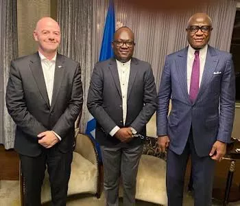 Gianni Infantino l'AC Dibumba Guy Mafuta Constant Omari Selemani