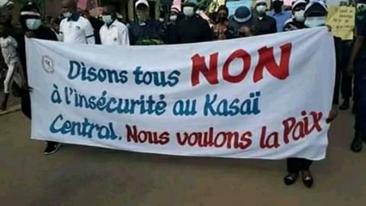 Kasaï Central : les forces vives disent non à l’insécurité à Kananga