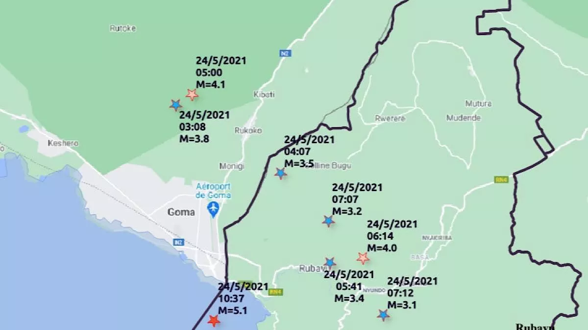 Le Rwanda frappé par un tremblement de terre de magnitude 5,1