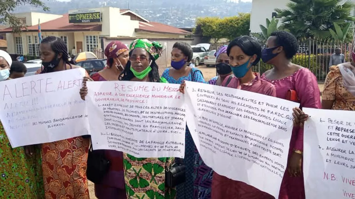 Bukavu : les femmes de la communauté Banyamulenge ont manifesté pour dénoncer la persistance de l’insécurité à Minembwe