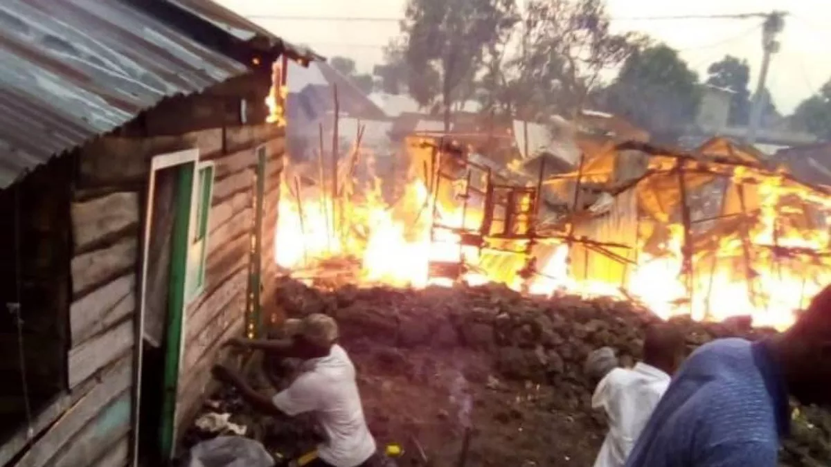 Goma : Six maisons réduites en centre et une fillette calcinée dans un incendie au Quartier Ndosho