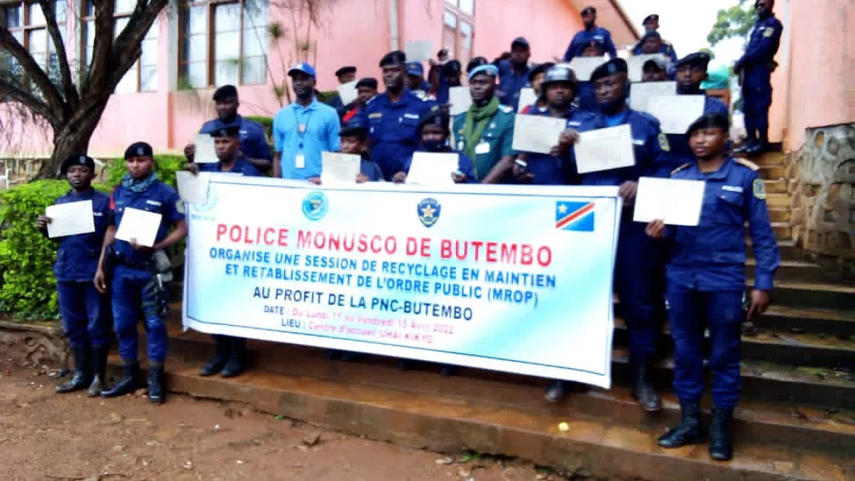 Butembo : 25 agents de la police formés sur le maintien et rétablissement de l’ordre public