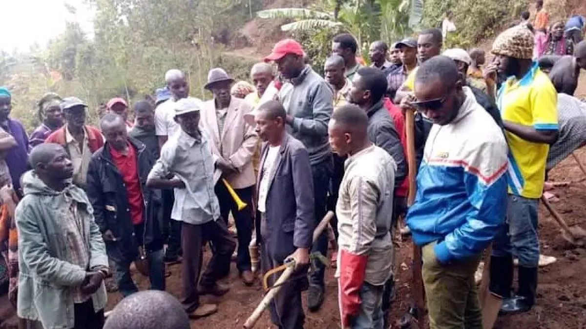 Bukavu : Fidèle Mugisho lance les travaux de réhabilitation de la source d’eau au quartier Mulwa