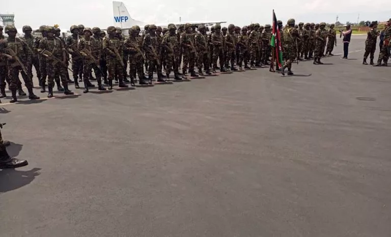 Les troupes kényanes