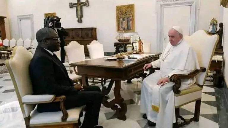 Denis Mukwege reçu par le Pape François