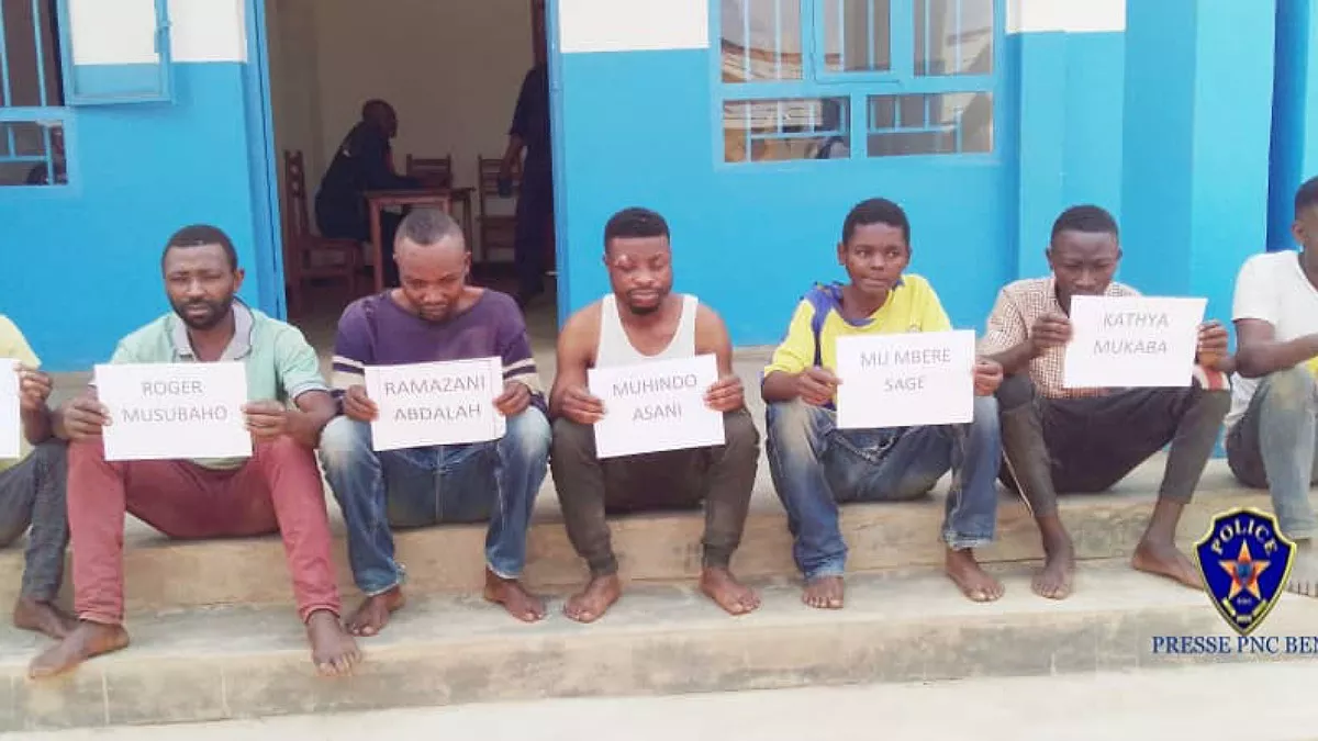 Beni : 7 présumés bandits présentés à la presse