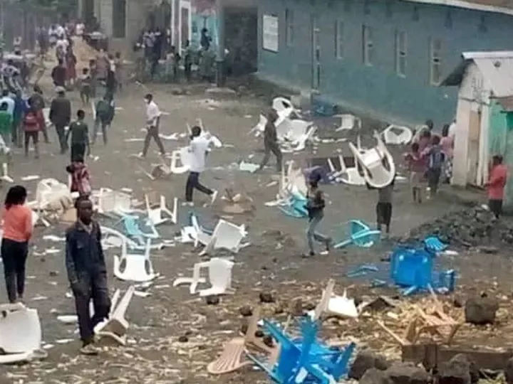 Manifestation à Goma : L’église RAMA, fréquentée majoritairement par la communauté Tutsi vandalisée