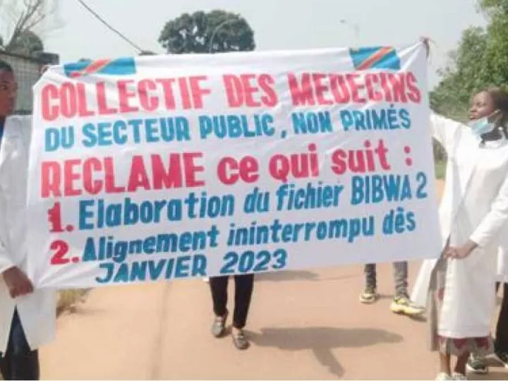 Les médecins de Bandundu-ville marchent pour l’alignement de leurs primes