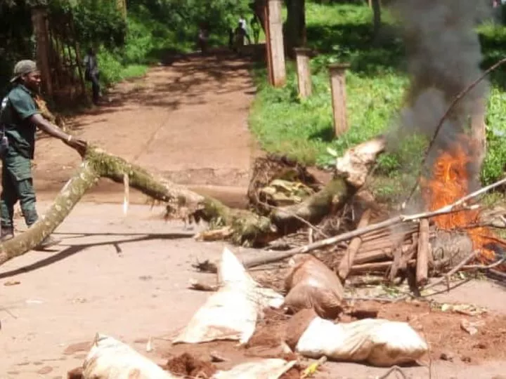 Bukavu : Les étudiants barricadent la RN2 en signe de mécontentement suite à son délabrement très avancé
