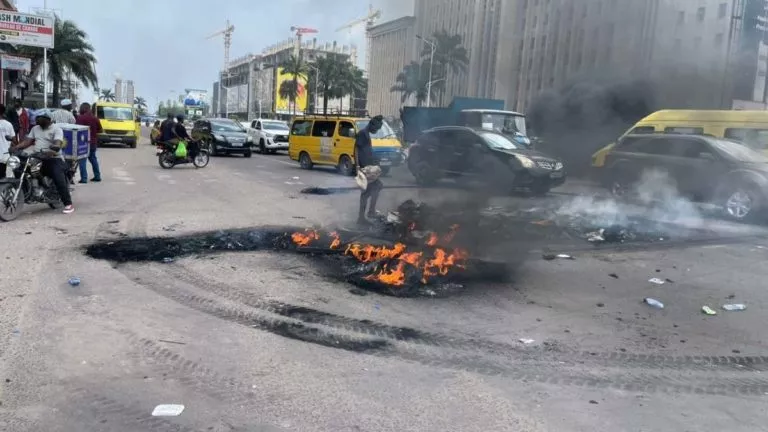 Manifestations à Kinshasa USA
