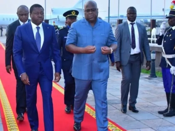 Félix Tshisekedi, a atterri à Lomé, la capitale du Togo