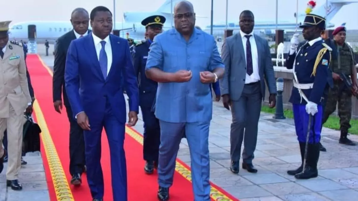 Félix Tshisekedi, a atterri à Lomé, la capitale du Togo
