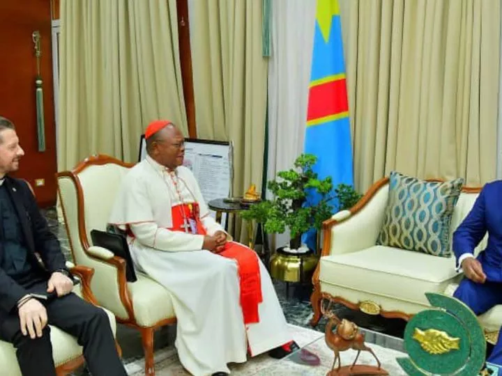 RDC : le cardinal Fridolin Ambongo chez Félix Tshisekedi