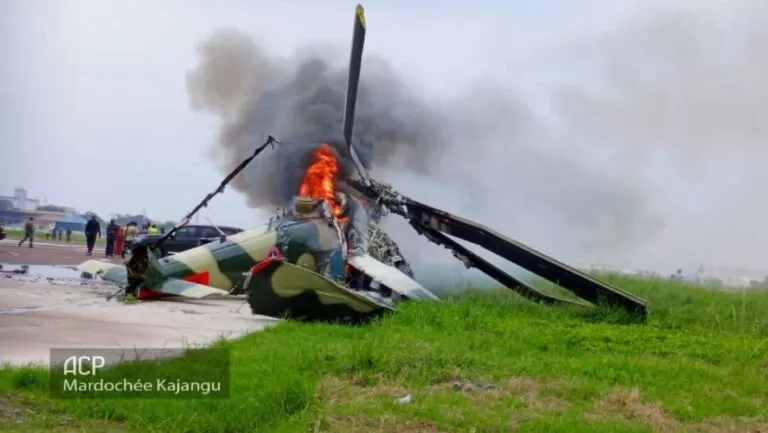Crash hélicoptère ndolo kinshasa